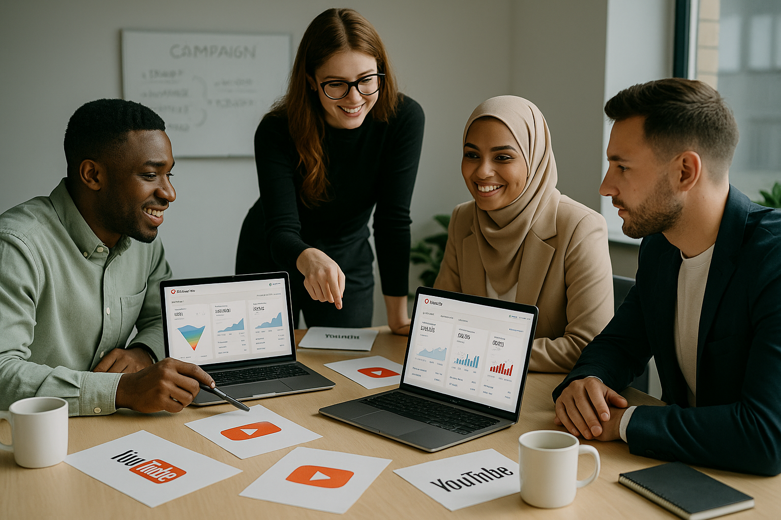 Tubedra team working on client strategy